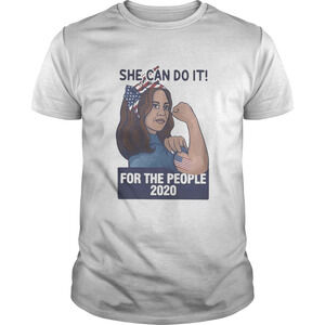 She Can Do It For The People 2020 Lady American Flag Shirt